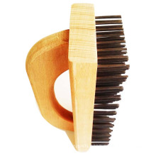 Wooden handle block flat steel polishing brush,Grinding and rust removal